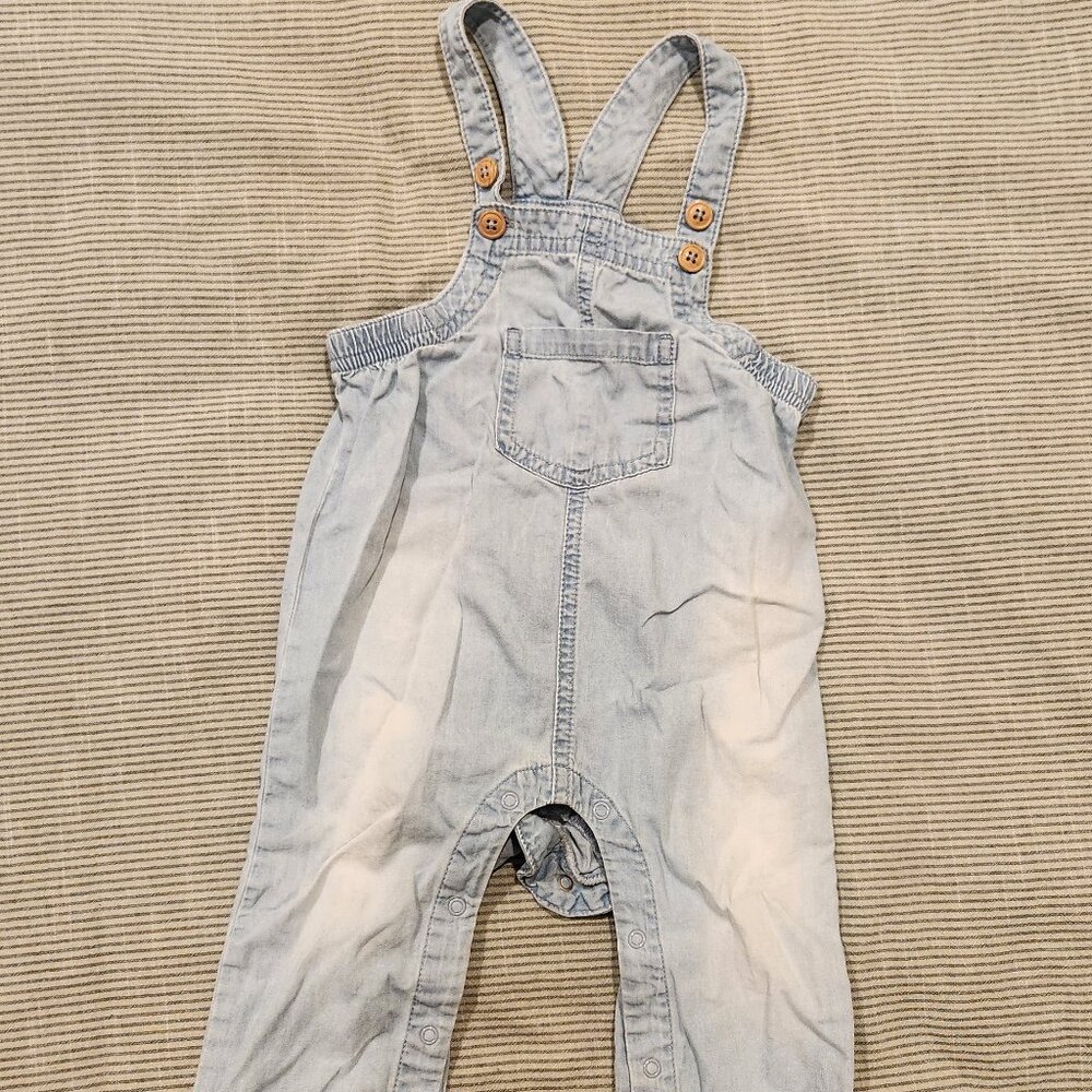 Cat and jack denim overalls 6-9 months